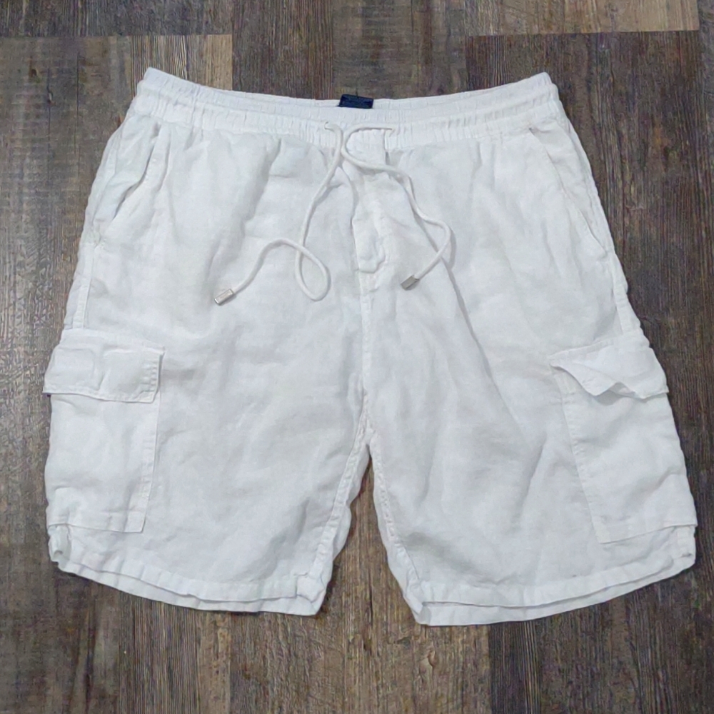 (Men) Vilebrequin - White Linen Shorts